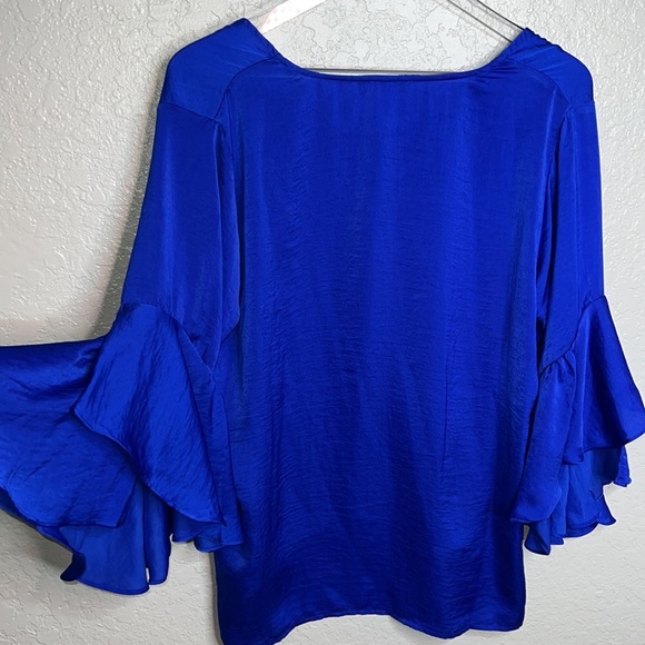 Blue Ruffle Long Sleeve Top - Picture 5 of 5